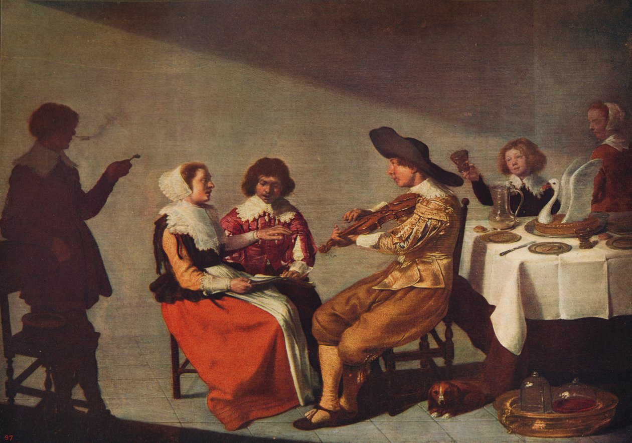 Une fête musicale, 1631, vers 1915 - Jacob van Velsen