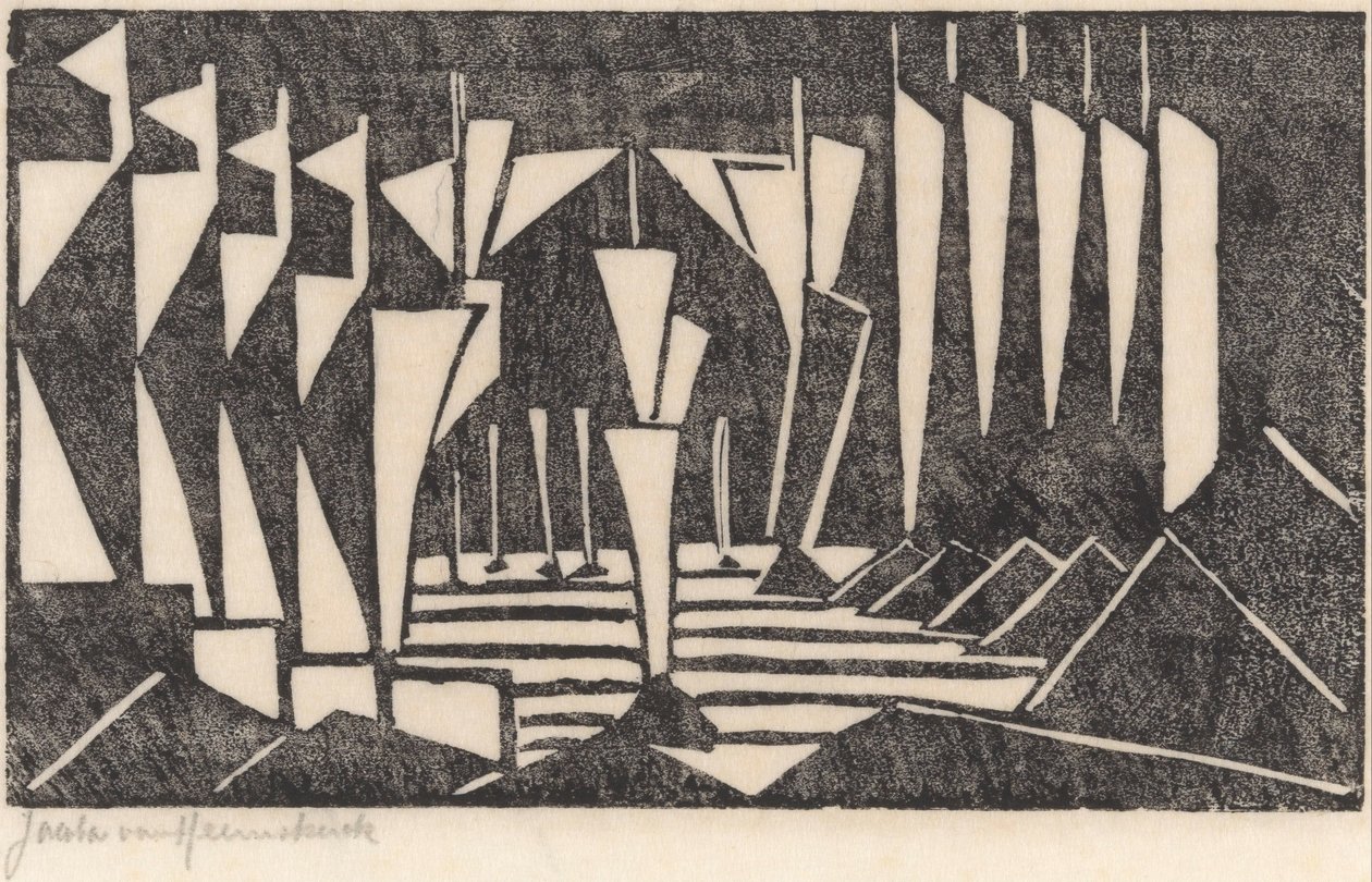 Composition (Voile sur un lac) - Jacoba van Heemskerck (signed by artist)