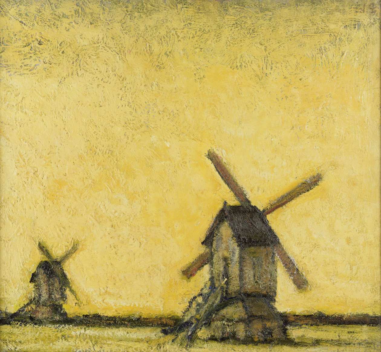 Paysage avec deux moulins à vent, c.1900 - Jacobs Smits