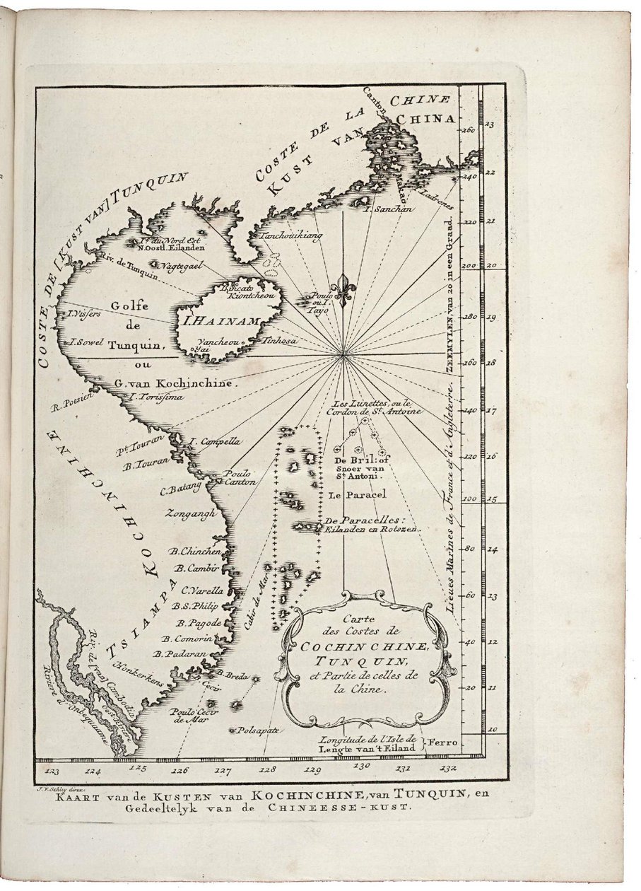 Carte de la côte du Tonkin et de la Cochinchine - Jacobus van der Schley