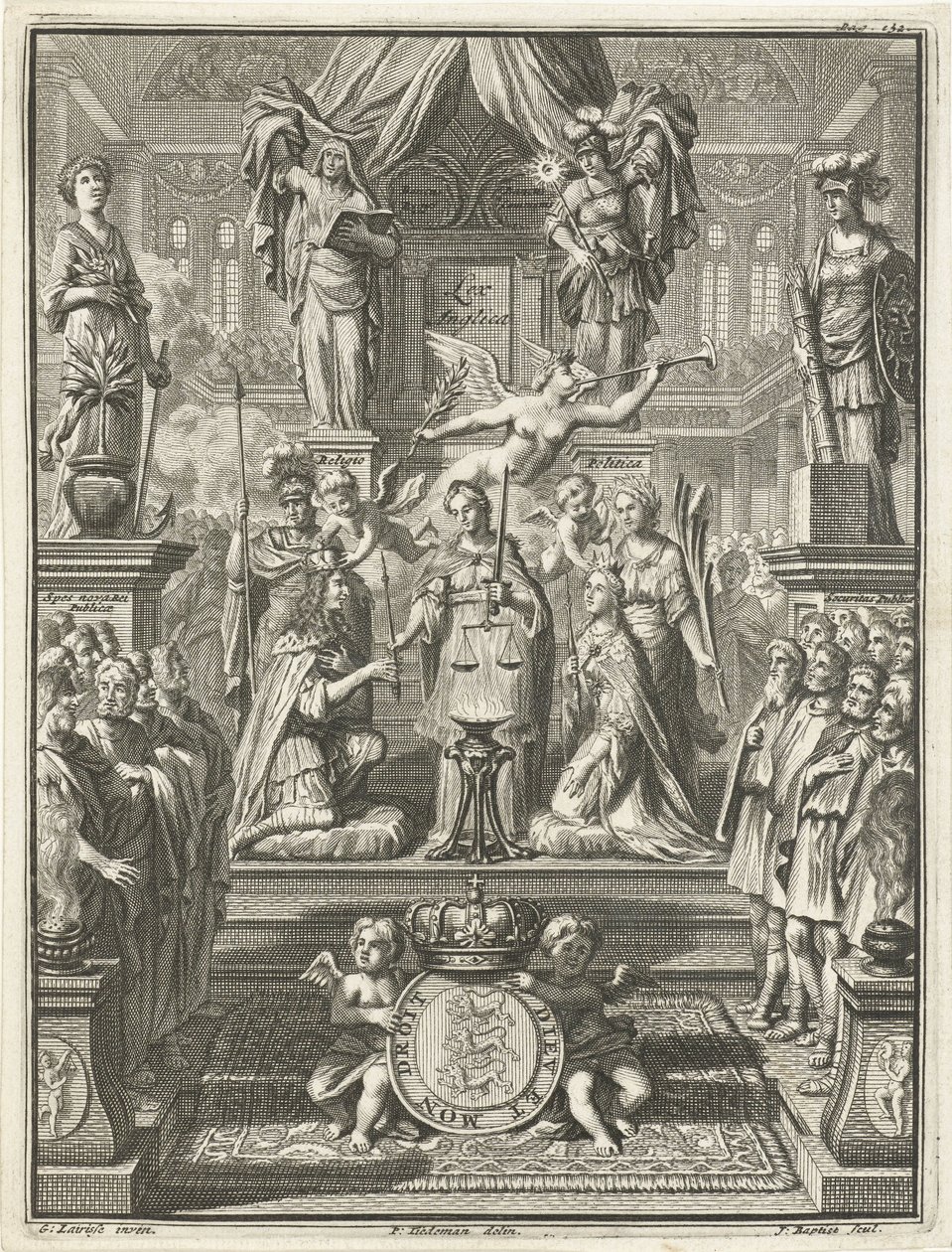 Couronnement de Guillaume III et Marie Stuart, 1689 - Jacobus Baptist