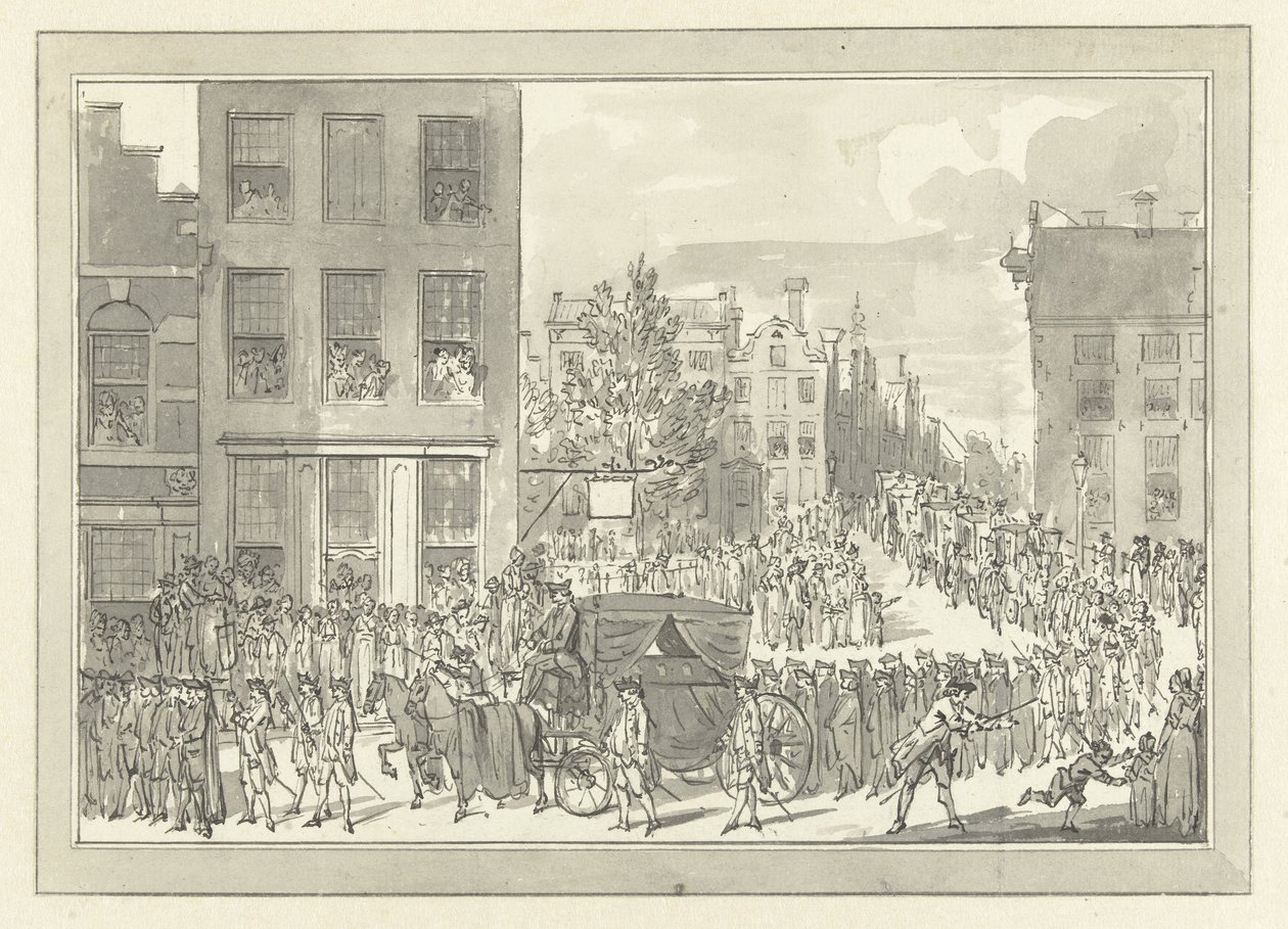 Cortège funèbre de Wolter Jan Gerrit baron Bentinck à Amsterdam, 28 août 1781 - Jacobus Buys