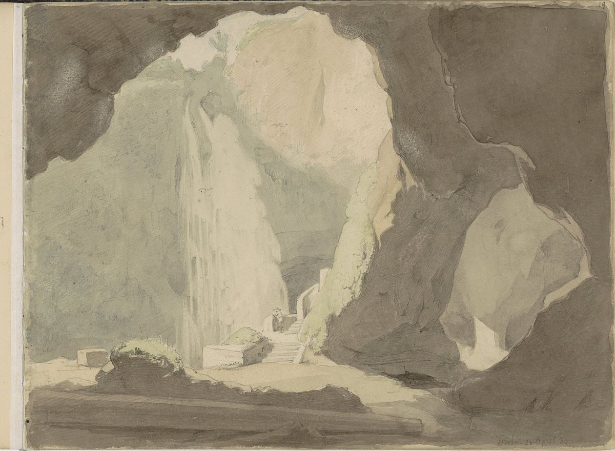 Cascade à Tivoli - Jacobus Everhardus Josephus van den Berg