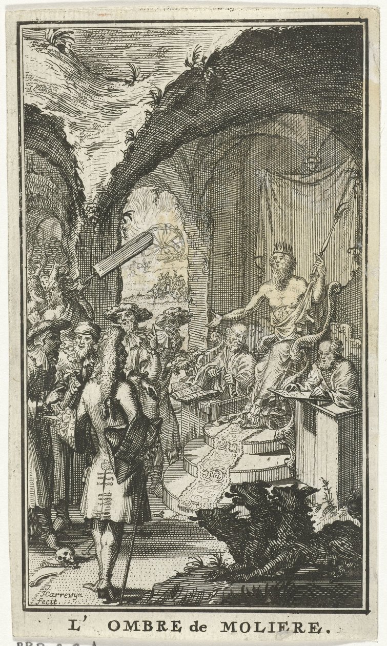 Molière devant les juges de Pluton - Jacobus Harrewijn