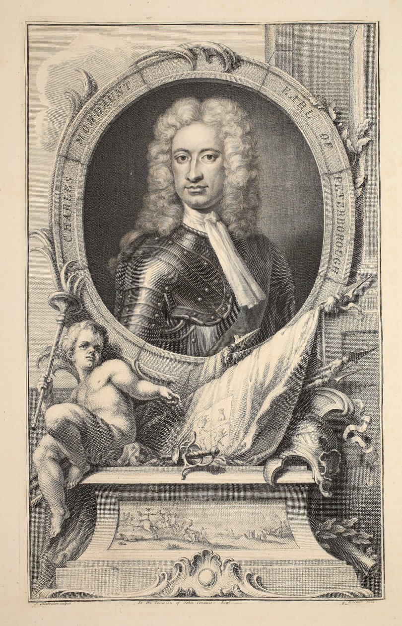 Portrait de Charles Mordaunt, comte de Peterborough, illustration de 