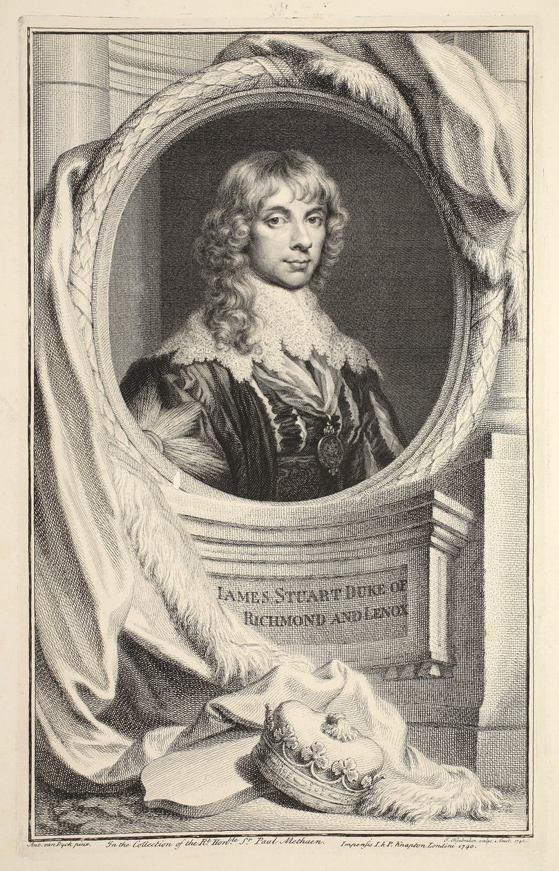 Portrait de James Stuart, Duc de Richmond et Lennox, illustration de 