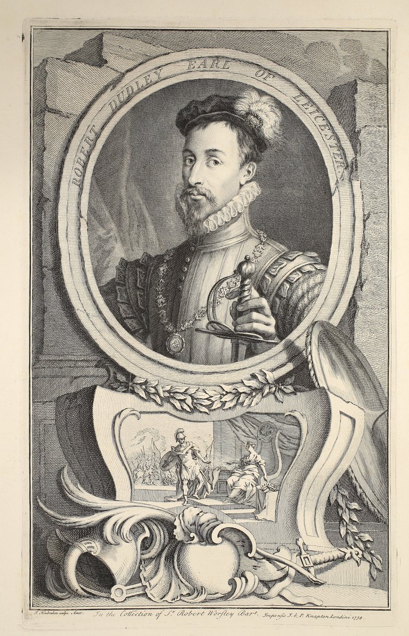 Portrait de Robert Dudley, comte de Leicester, illustration de 