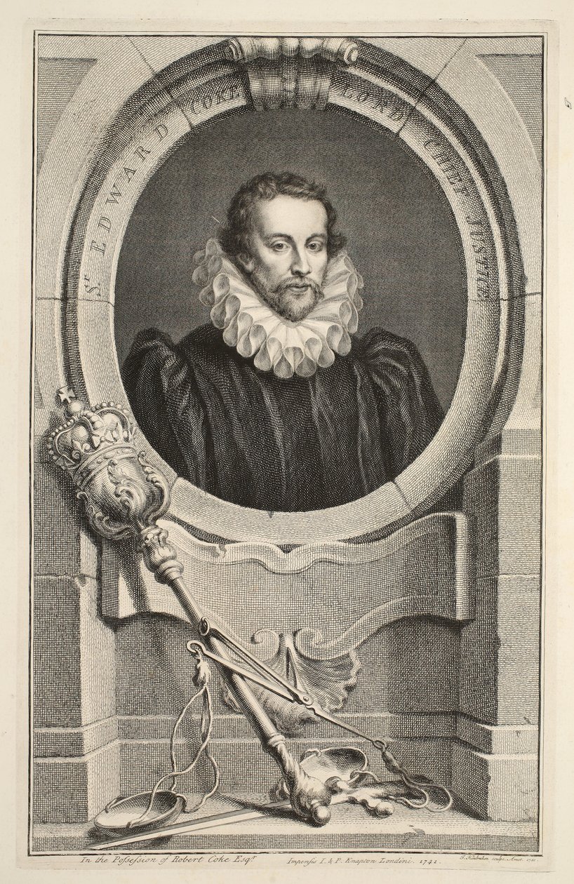 Portrait de Sir Edward Coke, Lord Chief Justice, illustration de 