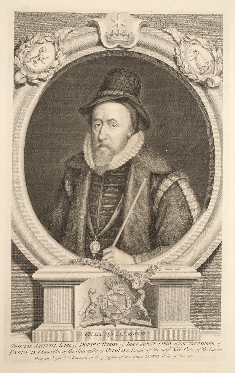 Portrait de Thomas Sackville, Comte de Dorset, Baron de Buckhurst, illustration de 