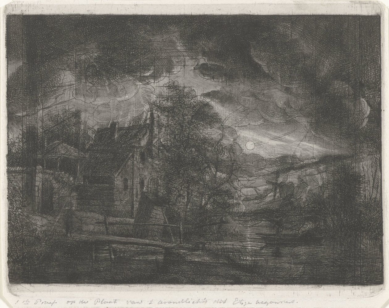 Paysage au clair de lune - Jacobus Ludovicus Cornet