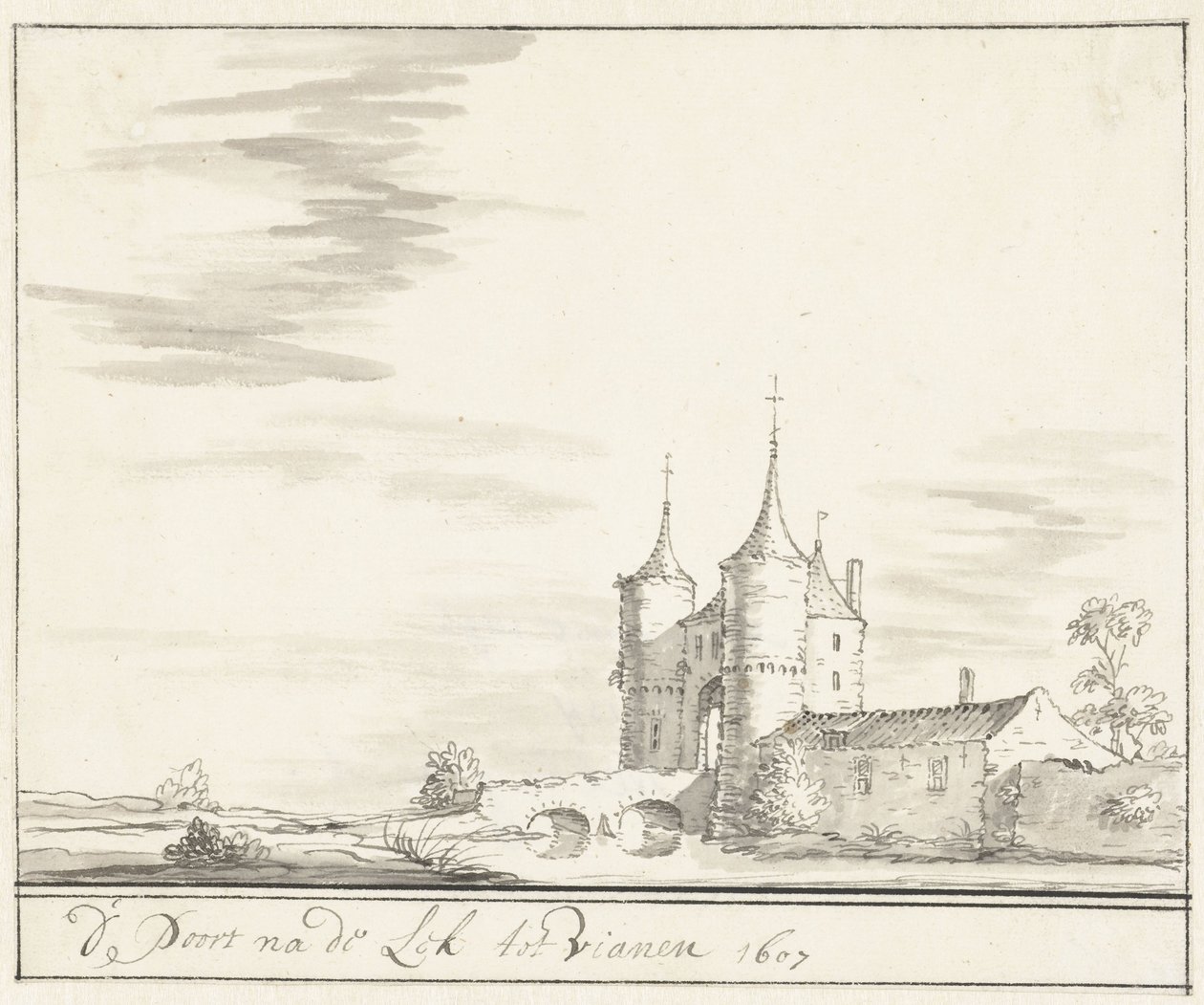 La porte sur la Lek à Vianen en 1607 - Jacobus Stellingwerff