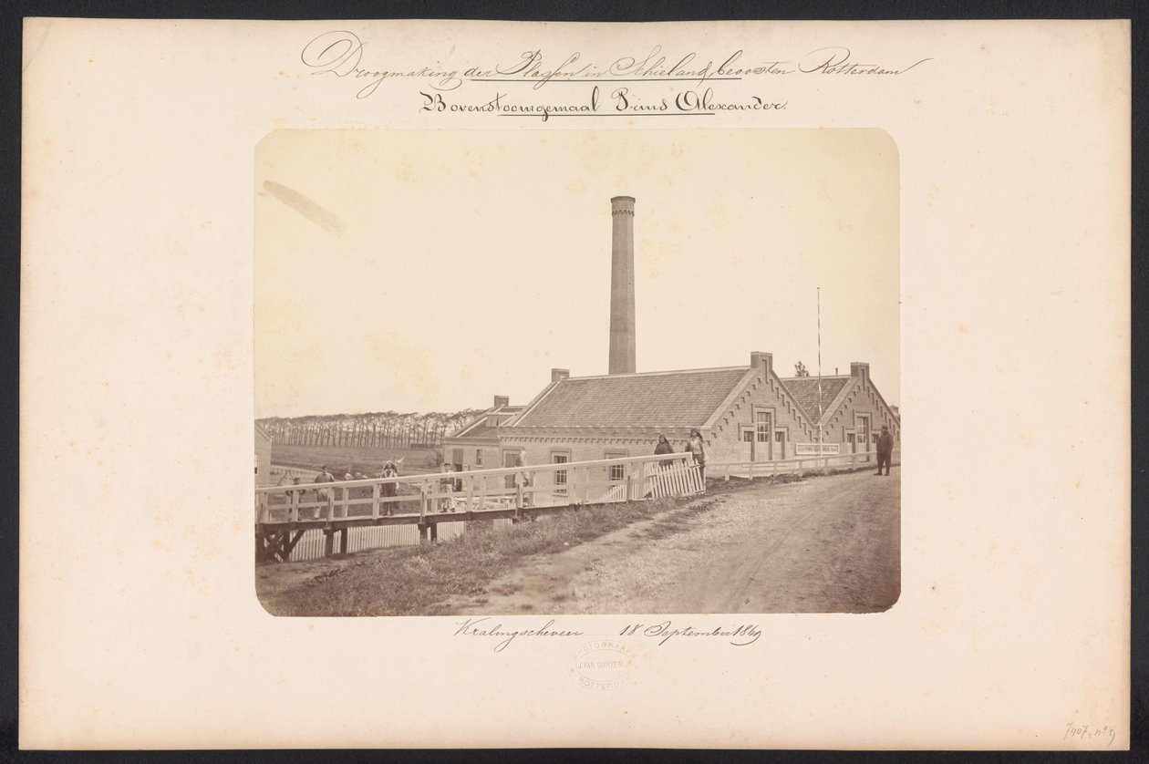 Bovenstoomgemaal Prins Alexander / Kralingscheveer 18 septembre 1869 - Jacobus van Gorkom jr.