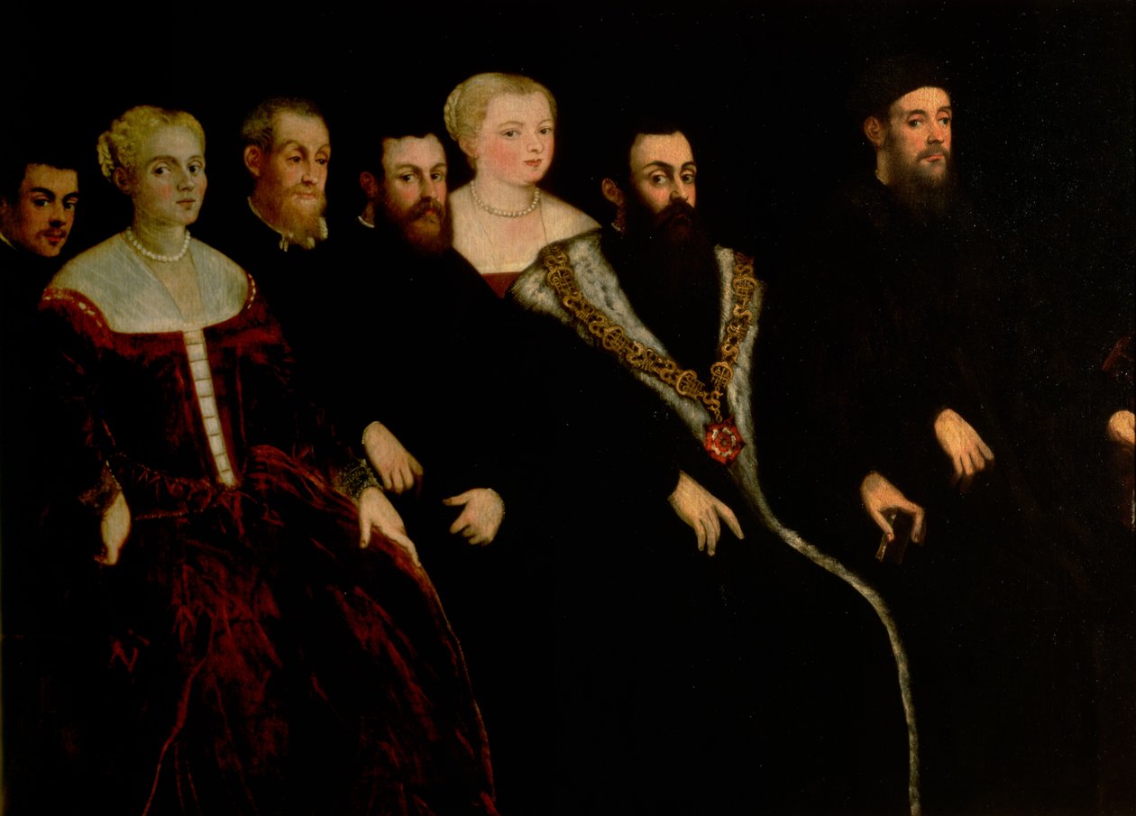Sept membres de la famille Soranzo - Jacopo Robusti Tintoretto