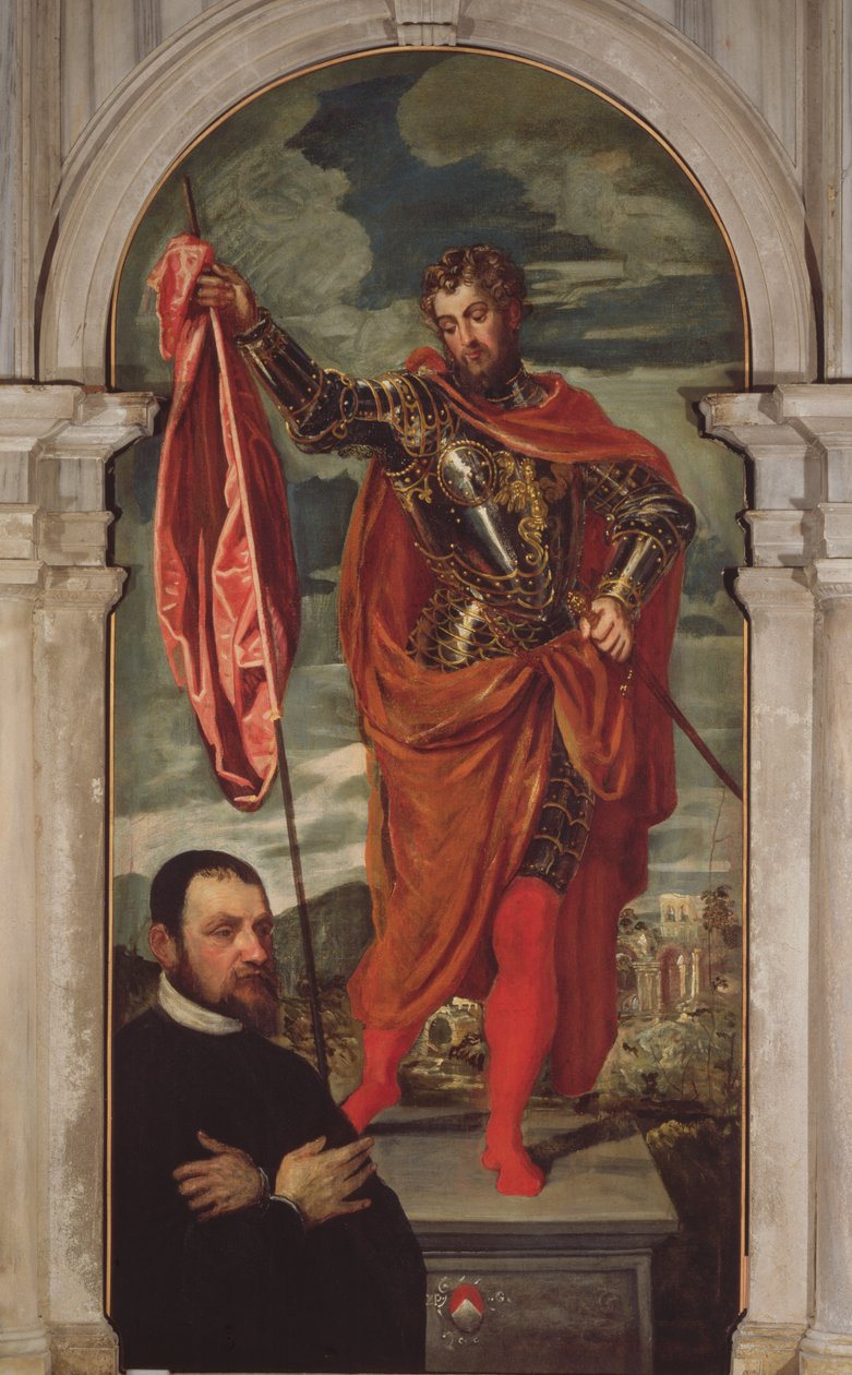 Saint Démétrius et un donateur de la famille Ghisi - Jacopo Robusti Tintoretto