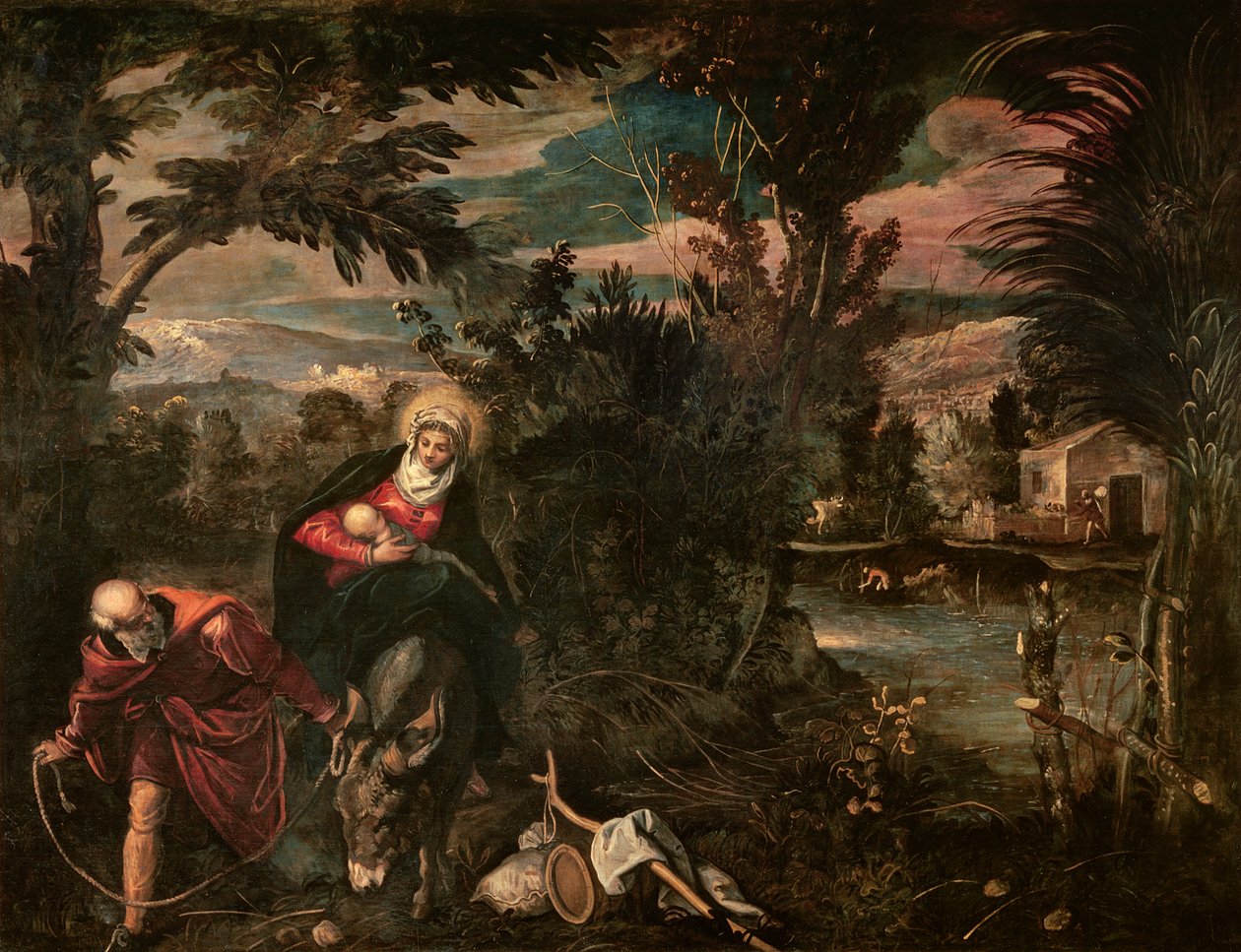 La Fuite en Égypte, c.1575-77 - Jacopo Robusti Tintoretto
