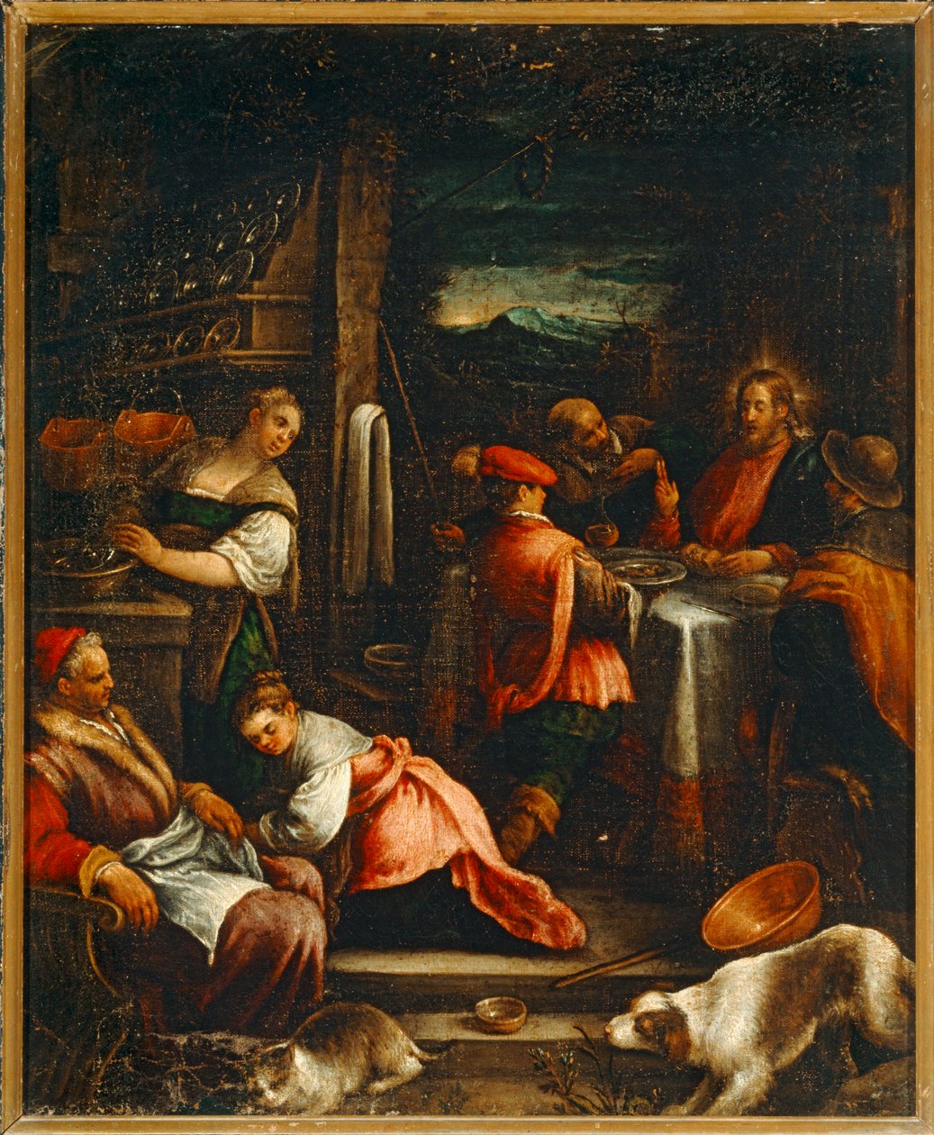 Le repas à Emmaüs (peinture) - Jacopo (1510-92) Bassano