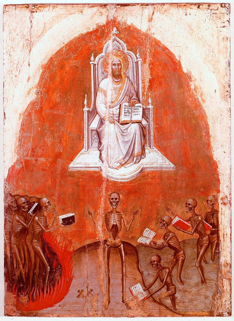 Panneau gauche du Polyptyque de la Révélation : Christ avec le Livre de Vie - Jacopo Alberegno
