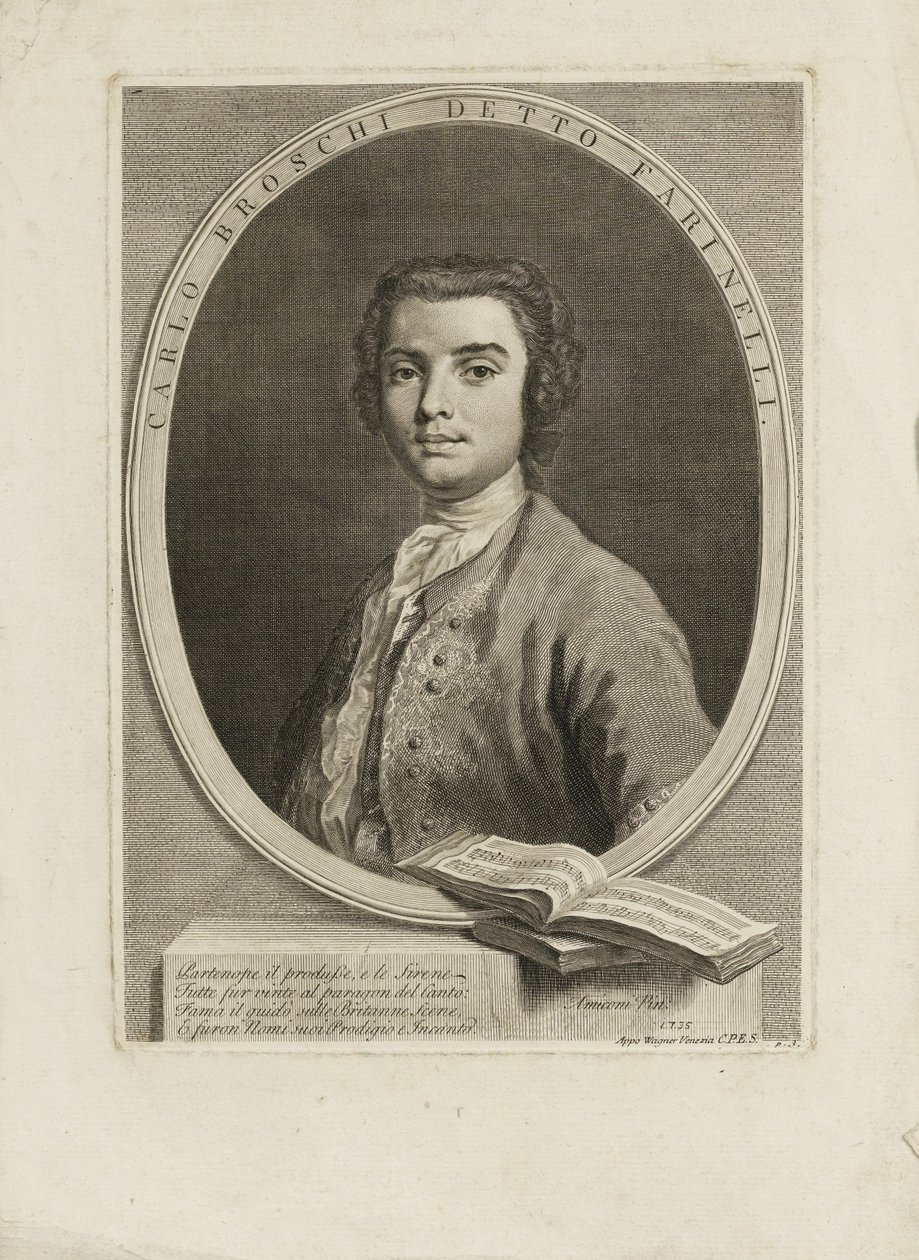 Portrait du chanteur Farinelli Carlo Broschi 1705-1782, 1735 - Jacopo Amigoni