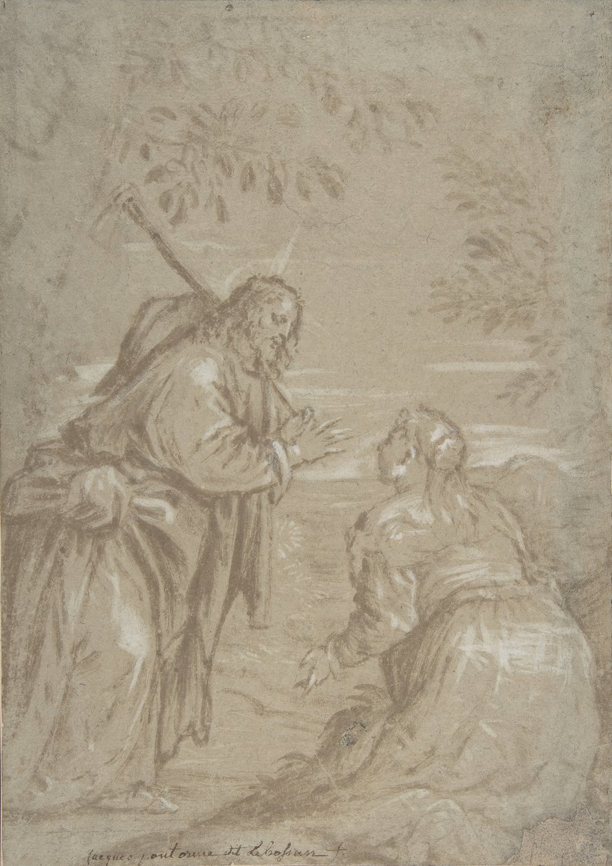 Le Christ apparaissant à Sainte Marie-Madeleine Noli Me Tangere, vers 1560 - Jacopo Bassano.
