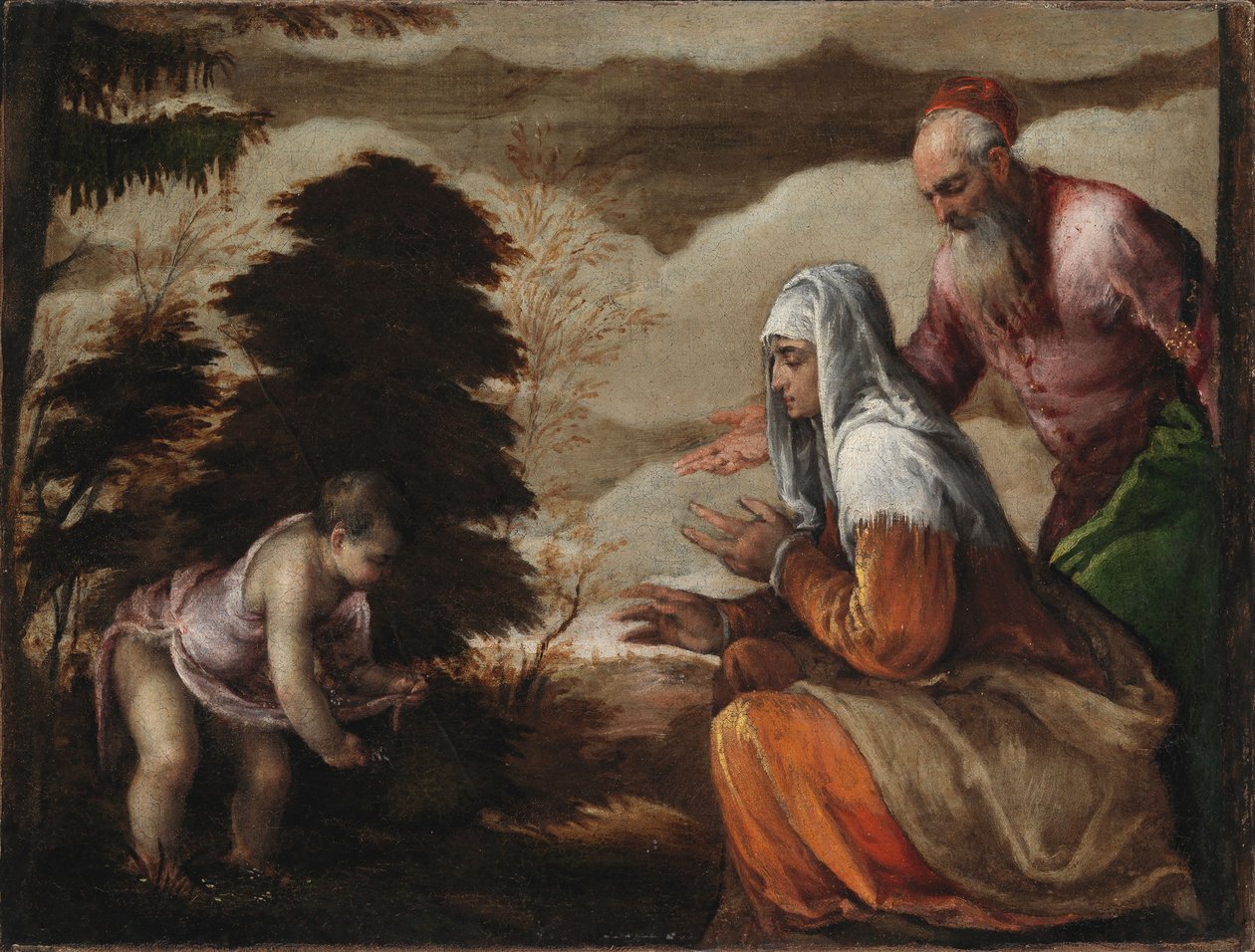 Jean-Baptiste cueillant des fleurs pour ses parents - Jacopo Bassano