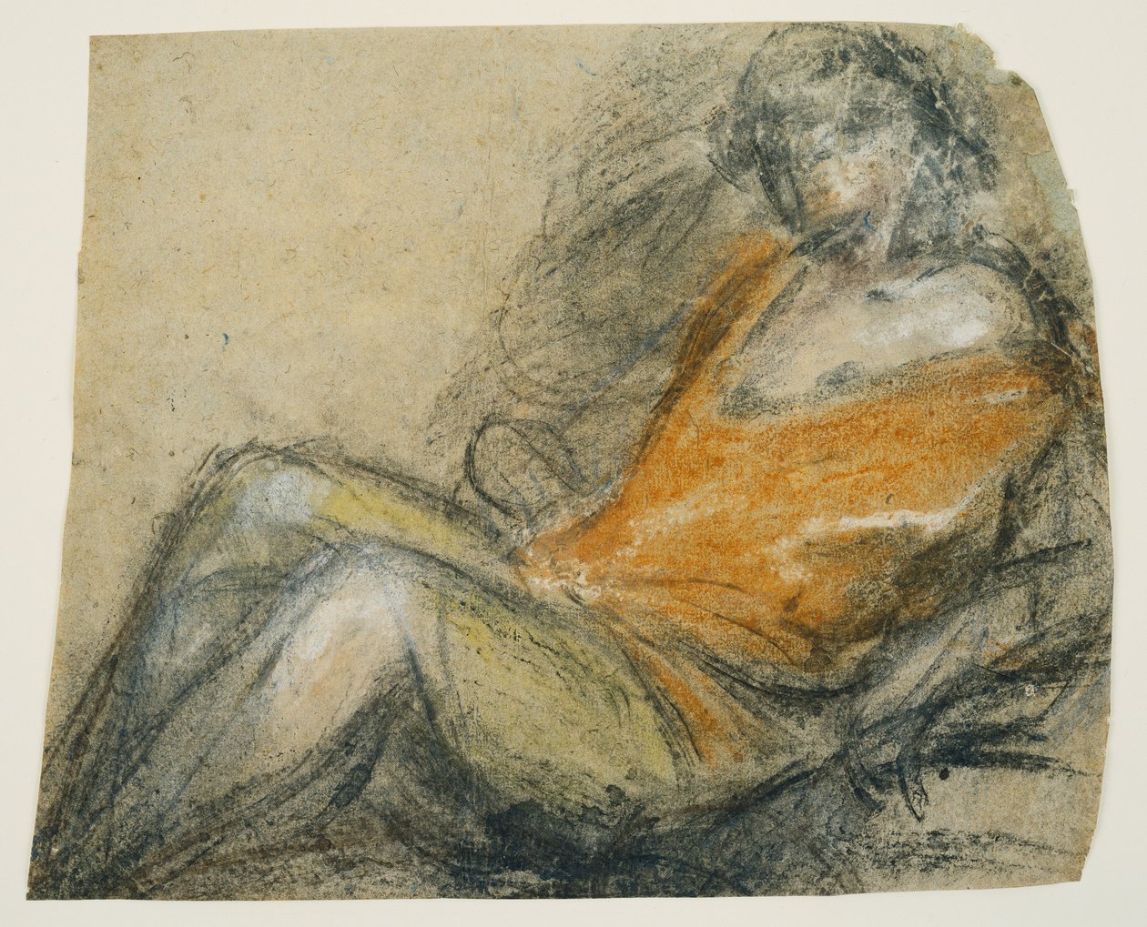 Studie einer liegenden Figur - Jacopo Bassano