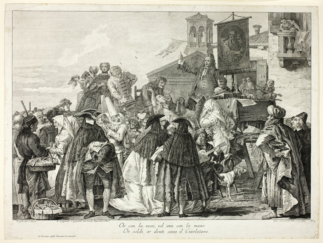 Le Tireur de dent, planche neuf de Sélection de tableaux des collections vénitiennes - Jacopo Leonardis