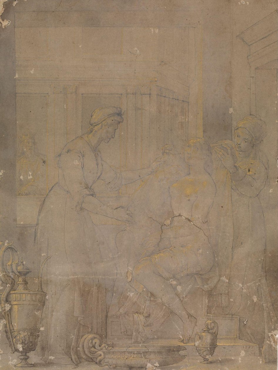 Les toilettes de Batsheba - Jacopo Ligozzi
