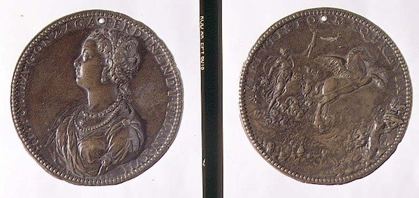 Médaille portrait, avers représentant Hippolyte Gonzaga, revers représentant peut-être Junon sur son char - Jacopo Nizzola da Trezzo