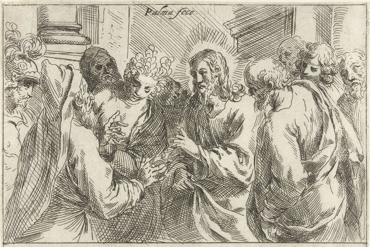 Christ et la femme adultère - Jacopo Palma (il Giovane)