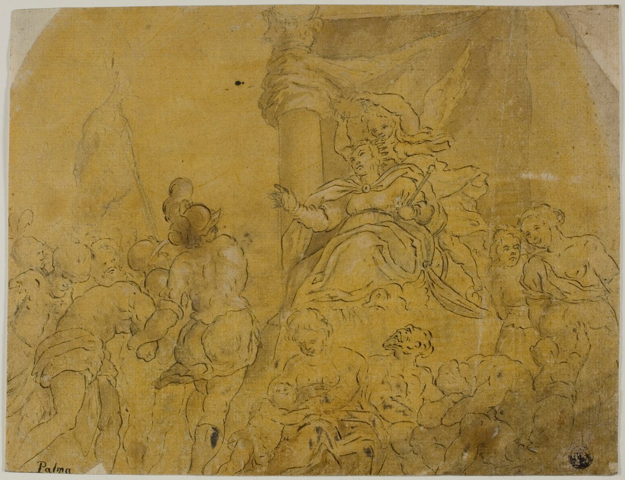 Étude pour Venise, couronnée par la victoire, recevant ses peuples sujets - Jacopo Palma il Giovane