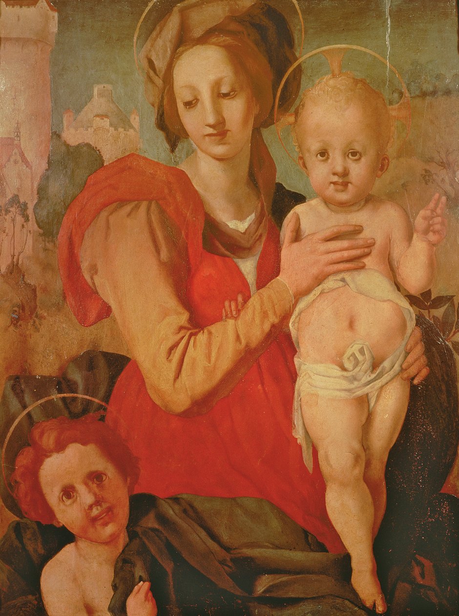 Madone et enfant avec le petit Saint Jean-Baptiste - Jacopo Pontormo