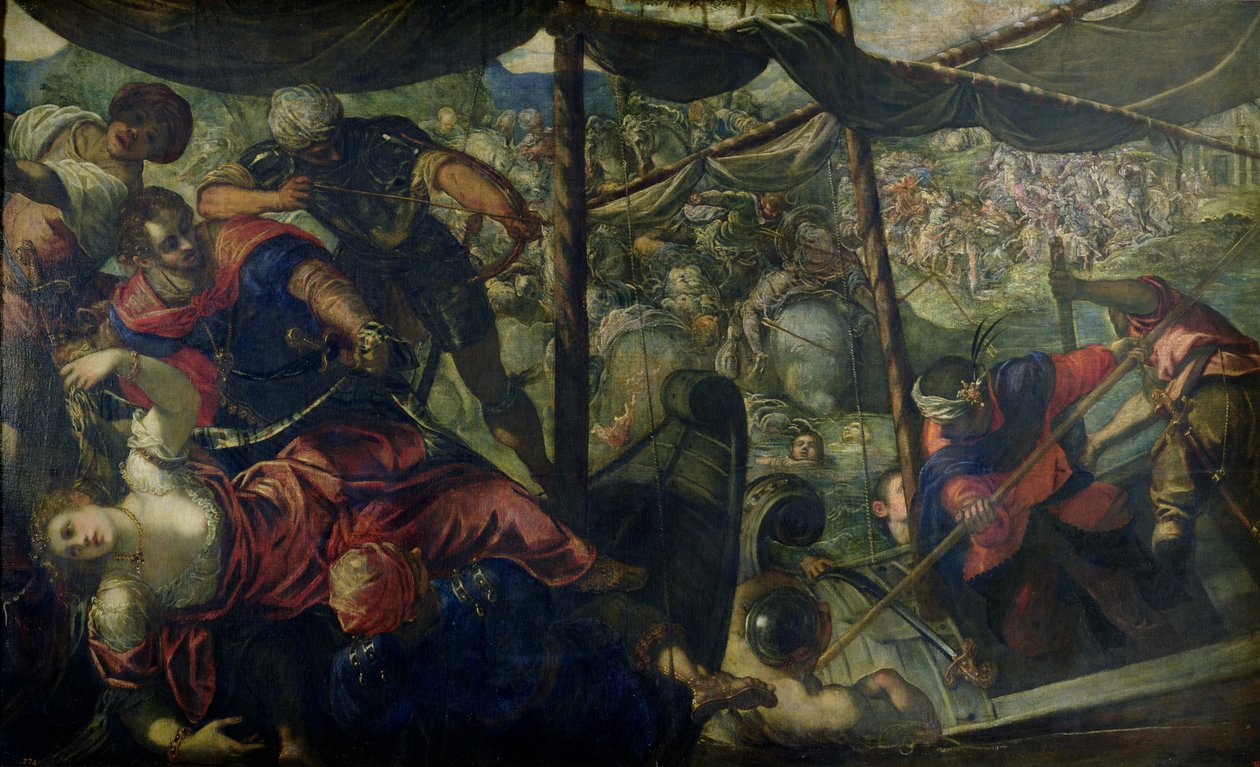 Bataille entre Turcs et Chrétiens, vers 1588-89 - Jacopo Robusti Tintoretto