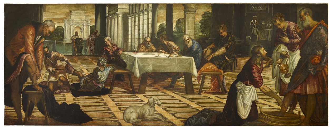 Le Christ lavant les pieds de ses disciples, vers 1545-55 - Jacopo Robusti Tintoretto