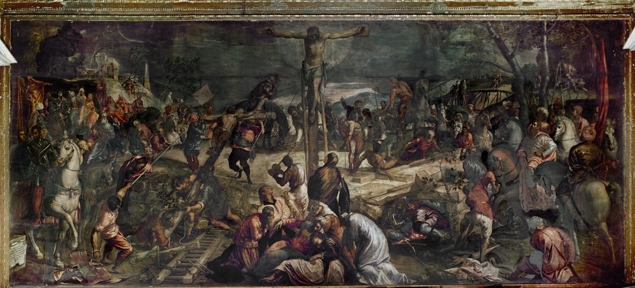 Crucifixion (huile sur toile) - Jacopo Robusti Tintoretto