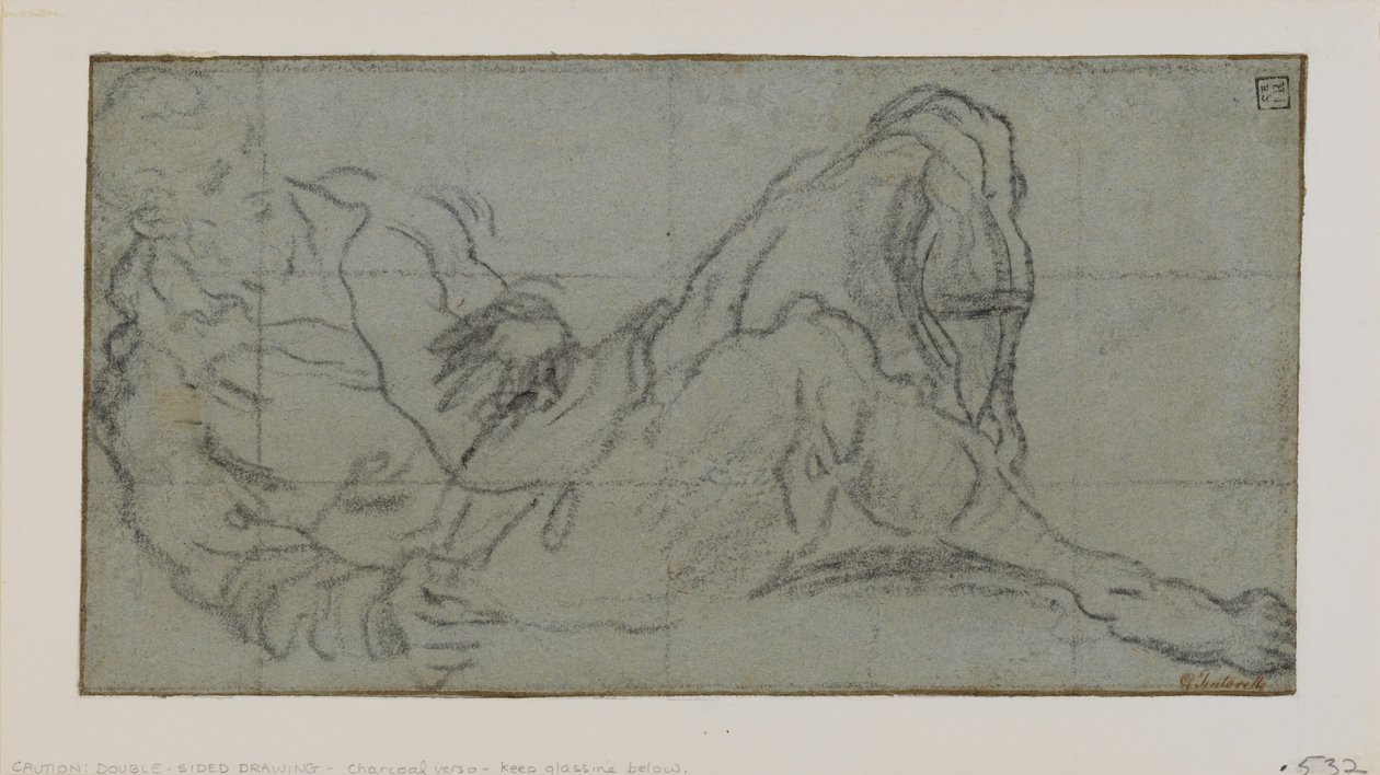 Figure masculine allongée, 1560-69 - Jacopo Robusti Tintoretto