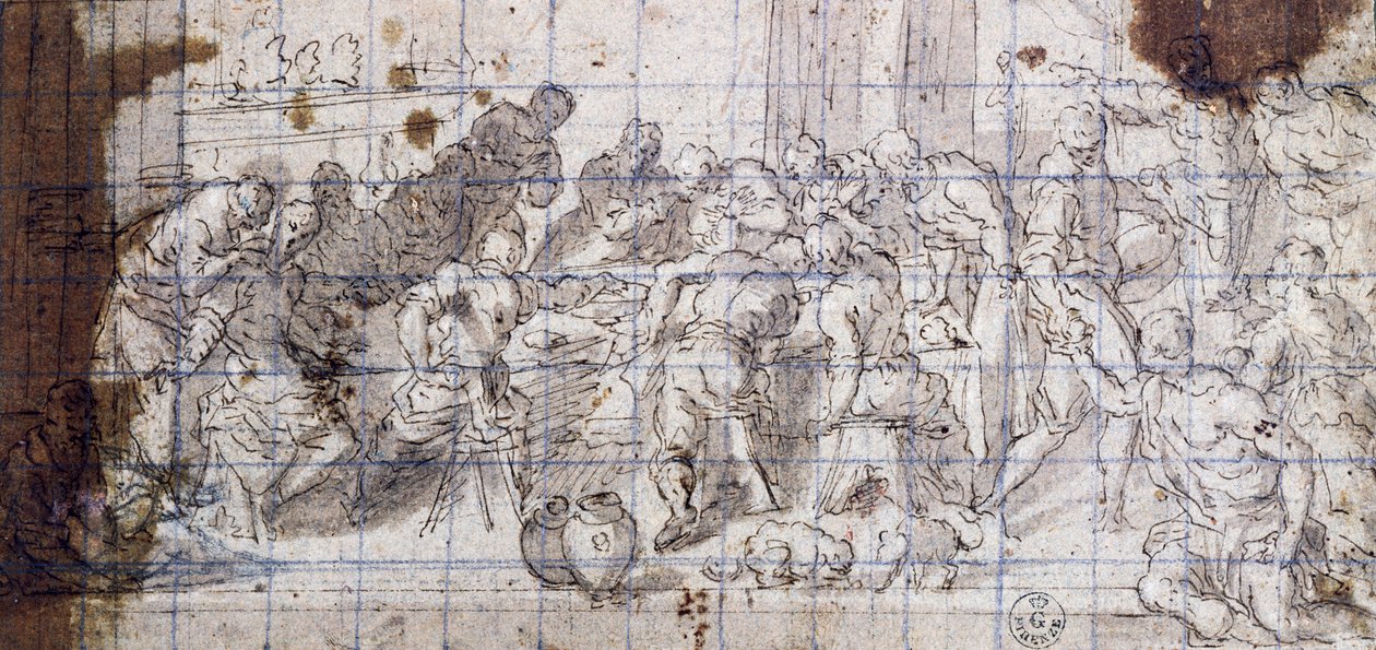 Étude pour les Noces de Cana - Jacopo Robusti Tintoretto