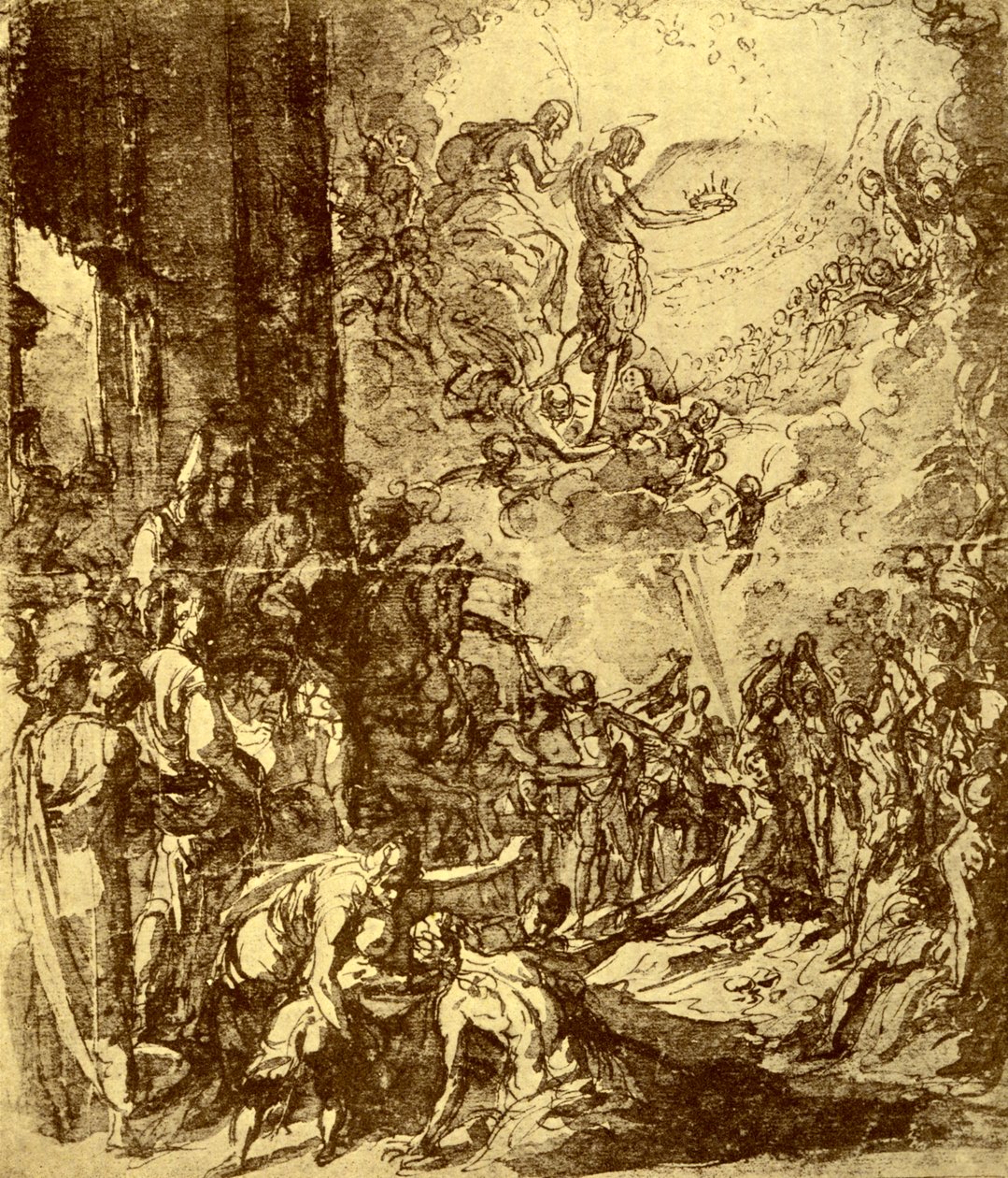 Étude pour le Martyre de Saint Étienne - Jacopo Robusti Tintoretto