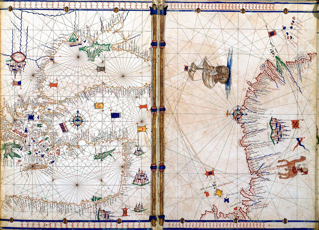 Damas et Jérusalem, détail des Cartes Géographiques - Jacopo Russo