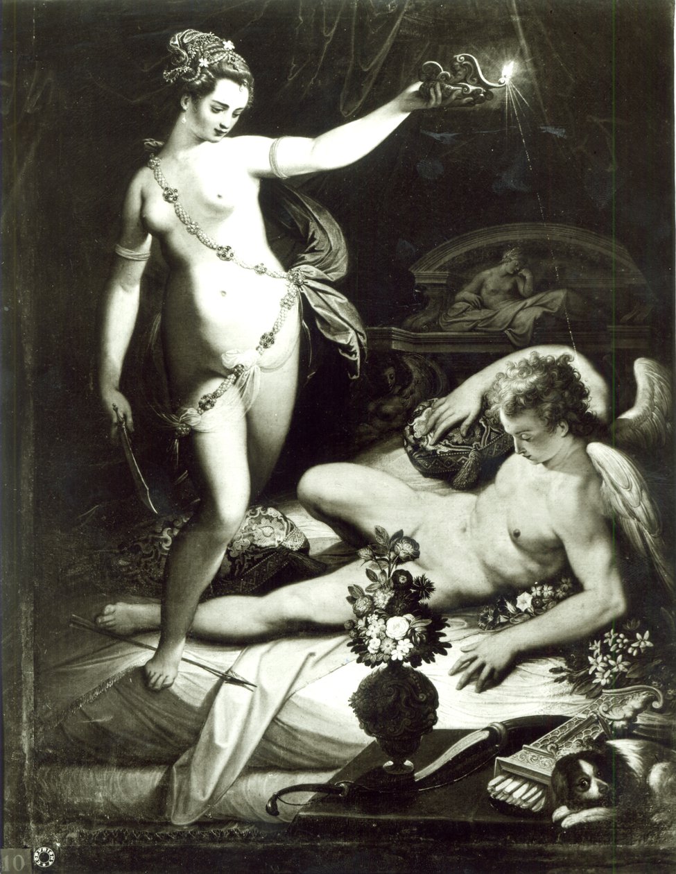 Psyché surprenant Cupidon - Jacopo Zucchi