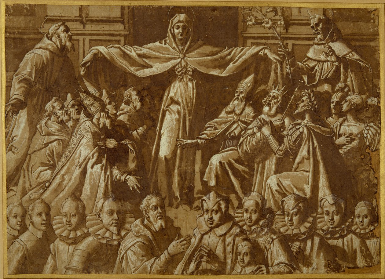 La Madonna della Misericordia avec Sts. François et Dominique, avec d