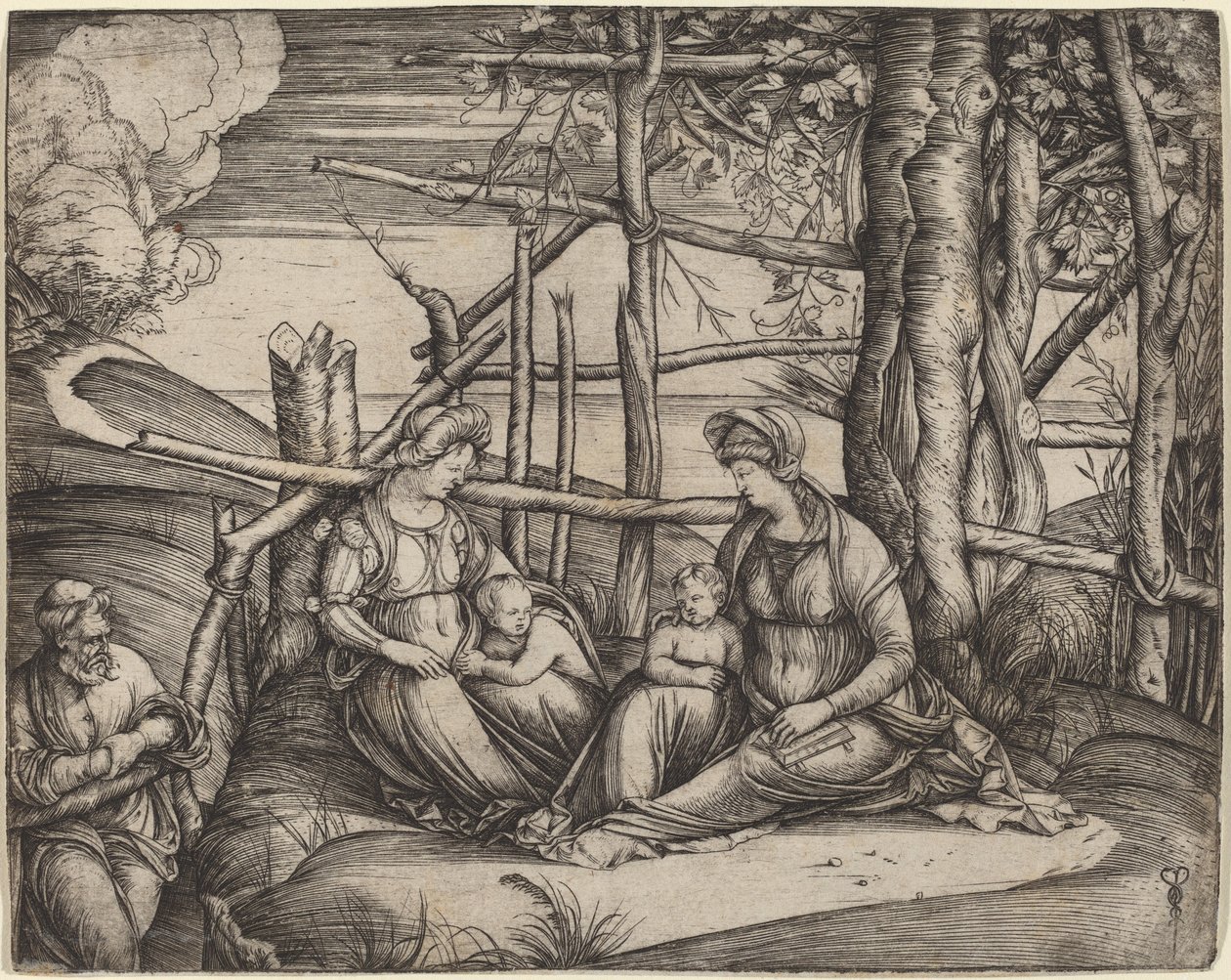 Sainte Famille avec Sainte Élisabeth et le petit Saint Jean-Baptiste - Jacopo de Barbari