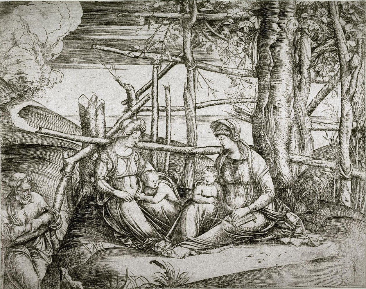 La Sainte Famille avec Sainte Elisabeth - Jacopo de