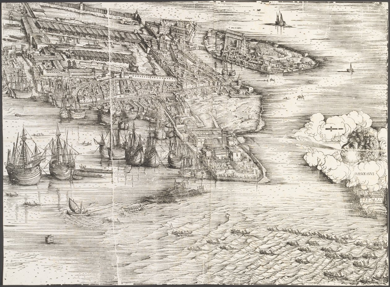 Vue de Venise [bloc inférieur droit], 1500 - Jacopo de Barbari