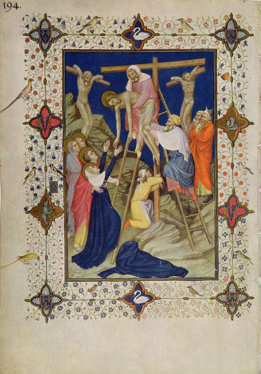 MS 11060-11061 Heures de la Croix : Vêpres, la Descente de Croix - Jacquemart de Hesdin