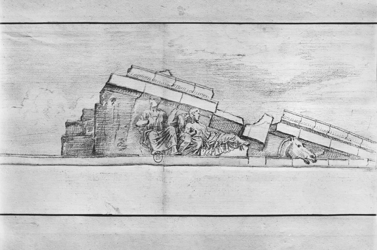 Étude de la frise du fronton ouest du Parthénon - Jacques Carrey