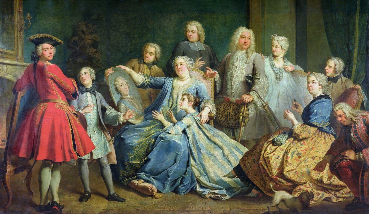 Madame Mercier (1683-1750) entourée de sa famille, 1731 - Jacques Dumont