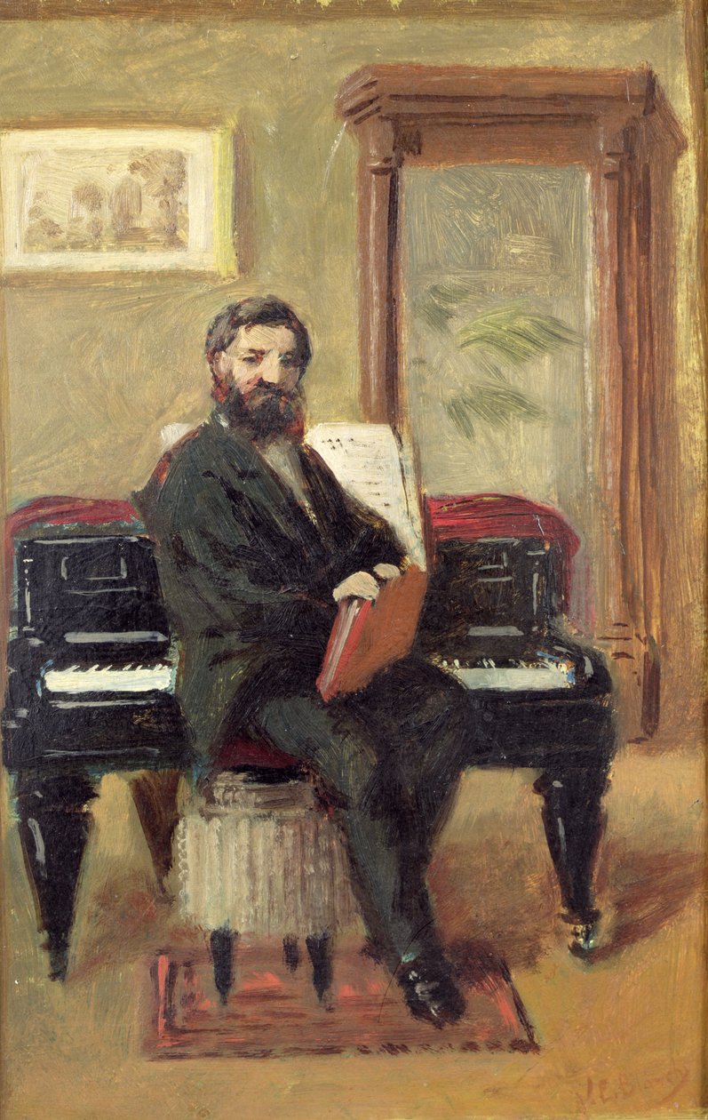 Claude Achille Debussy (1862-1918) à son piano - Jacques Emile Blanche