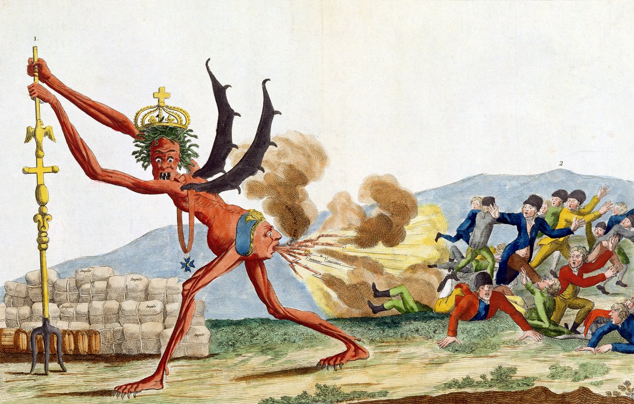 Caricature du Gouvernement Anglais, 1793 - Jacques Louis David