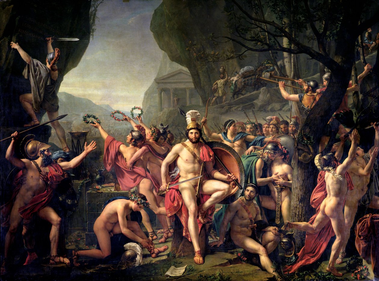 Léonidas aux Thermopyles - Jacques Louis David