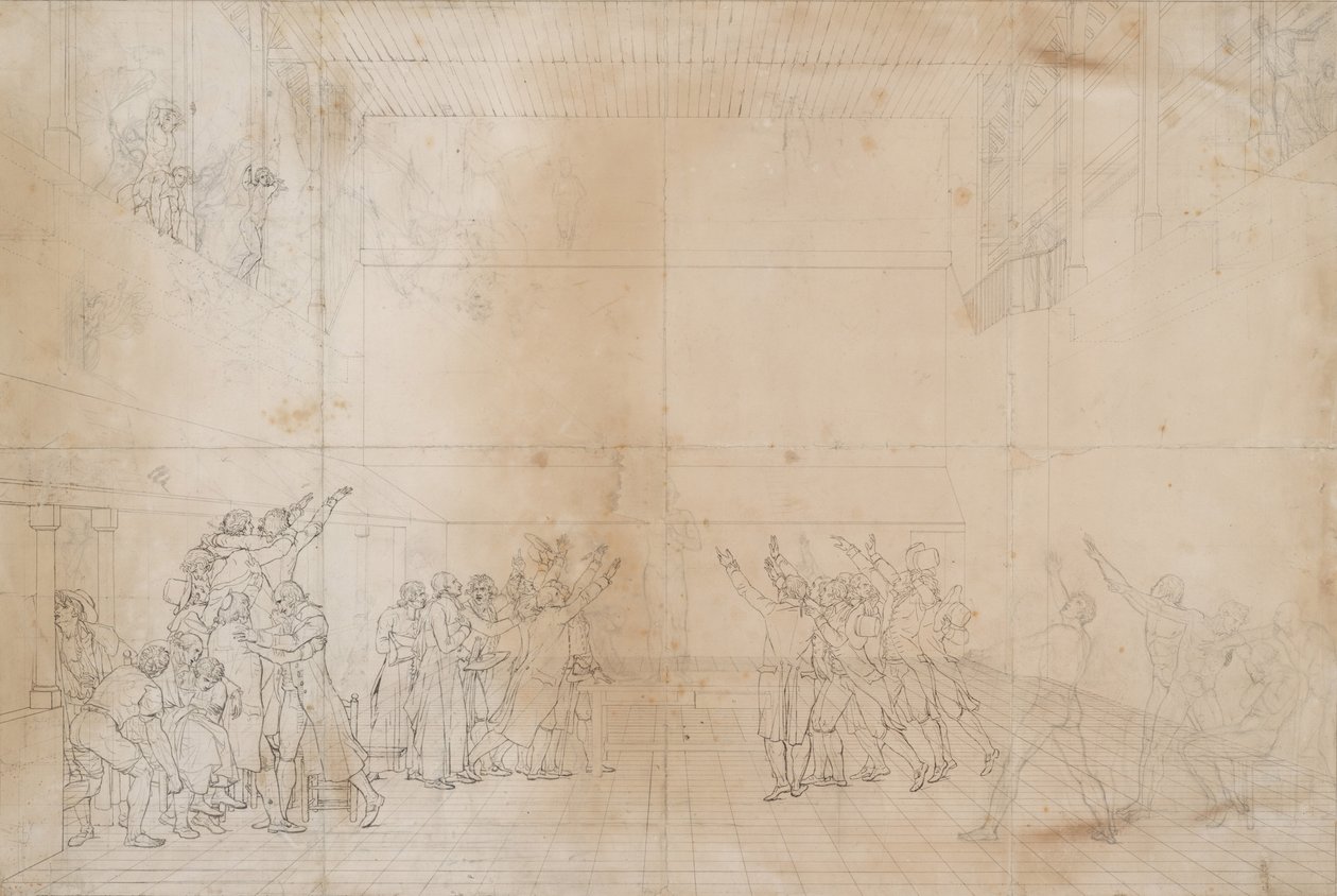 Étude pour Le Serment du Jeu de Paume, vers 1790 - Jacques Louis David